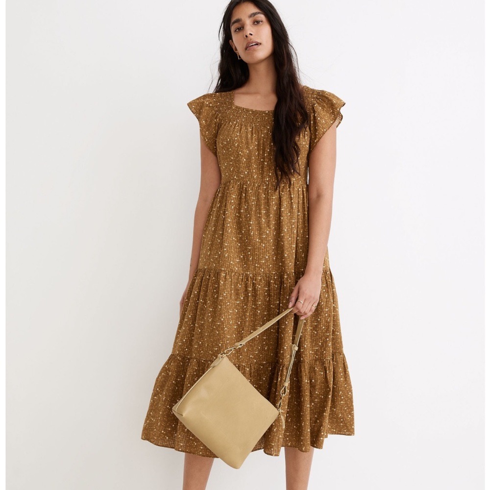 Madewell Flutter Sleeved Midi Dress NWOT